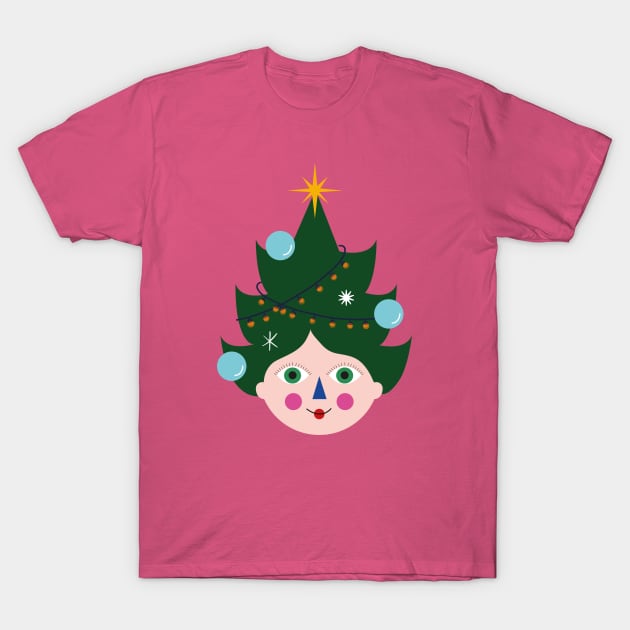 Merry Christmas december winter holidays funny humor gift present christmas tree T-Shirt by sugarcloudlb-studio